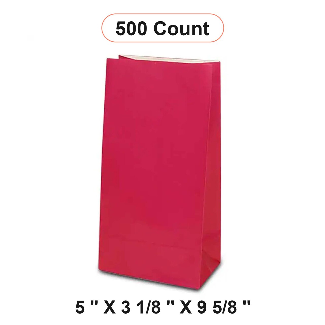 Colored Paper Gift Bags 5'' x 3 1/8'' x 9 5/8'' Design